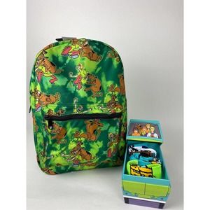 Scooby Doo Bundle- Backpack and Mystery Machine 3 Pair Crew Box Set